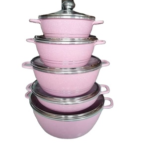 Dessini Kitchen Cookware <strong>Set</strong> with Non-Stick Granite Aluminum Accessories and Glass Lid Metal <strong>Cookpot</strong> for Home Use - Product Image 2