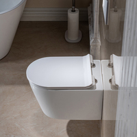 WC suspendu mural en céramique de luxe européen avec réservoir dissimulé sans réservoir pour salle de bain