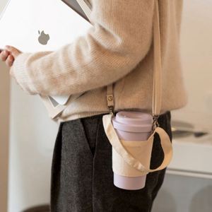 Mug à café compostable PLA 420 ml, sans déchets, avec manchon thermique en silicone, personnalisable, tasse portable écologique pour le bureau et l'extérieur - Product Image 3