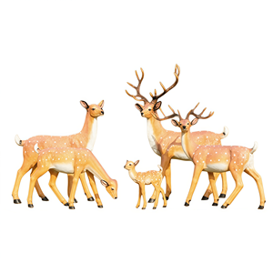 تمثال غزال/رنة زخرفي لعيد الميلاد بحجم طبيعي مصنوع من الراتنج الصديق للبيئة، منحوتة للديكور الخارجي - Product Image 2