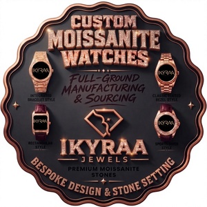 Montre unisexe de luxe à quartz en acier inoxydable, entièrement sertie de diamants Moissanite, style Hip Hop, mouvement ETA 20mm – Nouveauté très prisée - Product Image 1
