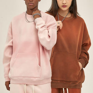 KingSen Sweat-shirt unisexe de haute qualité pour l'hiver, brodé, délavé, col rond, manches longues, en molleton français respirant, surdimensionné - Product Image 1