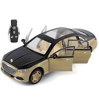 Voiture miniature en métal à l'échelle 1:24 avec clé de porte télécommandée, son et lumière, fonction de recul, batterie au lithium et coffret cadeau haut de gamme