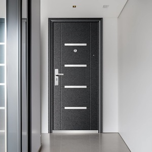 Security Door Metal <b>Iron</b> Anti Theft Exterior Entry Flat Opening Manual Complete Door Zhejiang Origin - Product Image 1
