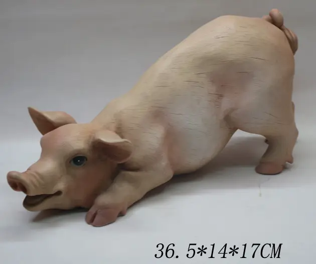 Großhandel realistische Tiers tatuen Garten Schwein Schimmel Geschenke Handwerk zum Verkauf Outdoor-Dekor, handgemachte lebensgroße Harz China Amerika