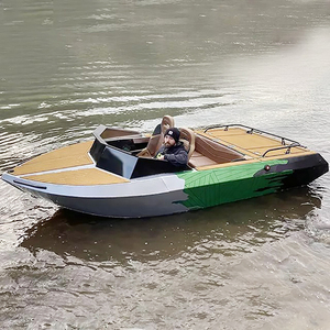 KinOcean Nouveau 15 pieds 4 personnes en aluminium Drifting Cruiser Yacht <span class=keywords><strong>River</strong></span> Racing Inboard Motor Jet Boat Sports Obtenez une remise maximale! - Product Image 5