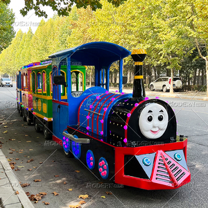 รถไฟเด็กเล่นพร้อมตู้โดยสารเหล็กสีสันสดใส 4 ตู้ มอเตอร์ 5 กิโลวัตต์ สำหรับความสนุกสนานและความผจญภัยในครอบครัว ที่สวนสนุกเชิงพาณิชย์ - Product Image 4