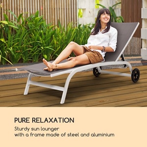 Chaise <span class=keywords><strong>de</strong></span> piscine rembourrée moderne avec roues pour la plage, les bains <span class=keywords><strong>de</strong></span> <span class=keywords><strong>soleil</strong></span> et l'extérieur pour les hôtels, le jardin et les loisirs. - Product Image 6