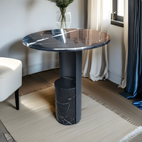 Table console minimaliste italienne en pierre naturelle, table d'appoint moderne pour entrée, canapé ou chevet