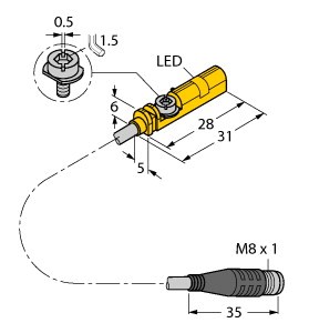 เซ็นเซอร์ความใกล้ชิด MT-turck BIM-UNT-AP7X-0.3-PSG3S หมายเลขการสั่งซื้อ: 4685742 10-30 VDC เอาท์พุทตัวรับส่งสัญญาณ PNP - Product Image 2