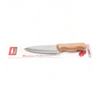 Couteau de Chef en Acier Inoxydable Rhinoceros Bullfight Buffalo avec Manche en Bois et Corne de Bœuf 6-7-8 Pouces, Tranchant, Forgé, dans une Boîte Métallique Colorée