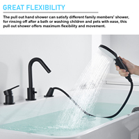 Robinet de douche à 3 trous en acier inoxydable chromé poli avec cartouche céramique – Garantie 5 ans