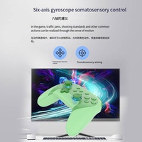 Manette de jeu sans fil avec volant, double vibration et détection de mouvement, design ergonomique Type-C pour PC/Android