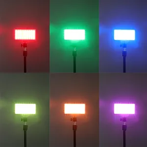 TC-158RGB.W NiceFoto Lampu Video LED 10W RGB, Lampu Isi Ulang Kamera Baterai Bawaan