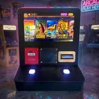 Youpinhui Machine de jeu portable personnalisée, mini borne d'arcade avec 18 jeux intégrés, équipement de divertissement en métal, prise universelle 110/220V