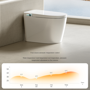 Modern Design Ceramic White Bidet Seat Automatic Floor Mounted Elongated S-trap Multi-Function Smart Heating One Piece Structure - Product Image 5