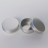 Pot en aluminium de 15 ml (1/2 oz) pour le stockage et l'emballage de baume à lèvres DIY, petit pot rond en aluminium argenté avec couvercle à vis