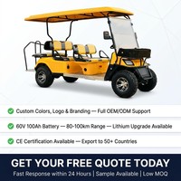 Carrito de Golf Eléctrico con Caja de Carga, Batería de Litio de 72V, Motor Asíncrono de CA de 3.5kW, Freno de Tambor Delantero/Trasero, Tecnología Patentada, Alcance de 90 km