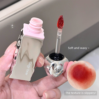 Gege Bear Soft Matte Long-Lasting Silver & Pink Packaging All Day Non-Sticky Moisturizing Lip Stain Liquid Cute Lipgloss