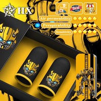 Guantes para Juegos PUBG Mobile, Cubierta de Pantalla Táctil Superconductora Sensible, Dedales de Fibra Plateada Resistentes al Sudor