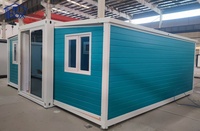 Maison conteneur en acier australien 3 en 1, maison préfabriquée pliable, maison conteneur extensible de 20 pieds avec 2 lits, salle de bain et cuisine