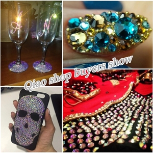 Qiao Màu Xanh Lá Cây Loạt Flatback Sửa Chữa Nóng Thân Thiện Với Môi Thạch Cho Vá Tự Làm Thủ Công Tinh Thể Thủy Tinh Kim Cương SS6-SS30 - Product Image 6