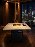 Table de barbecue coréen en acier inoxydable auto-purifiante sans fumée Ji Lu pour la restauration (vente en gros)