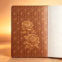 Carnet de notes en tissu fait main avec motif floral personnalisé, carnet de croquis personnalisé