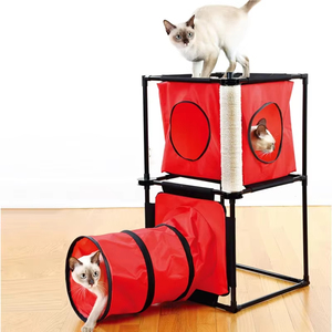 <strong>High</strong> <strong>Quality</strong> Hot-selling Luxury <strong>Pet</strong> <strong>Cat</strong> House Multi-storey Domestic Red Indoor <strong>Cat</strong> Nest - Product Image 2