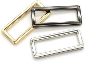 Pieces Rectangle Rings Buckle Metal Rectangular Buckle Loop Square <b>Strap</b> <b>Webbing</b> Belt Rings - Product Image 2