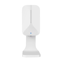 Distributeur de savon mousse à détecteur de mouvement infrarouge blanc 1000 ml, mural, en plastique ABS, avec bouteille rechargeable, alimenté par prise/batterie