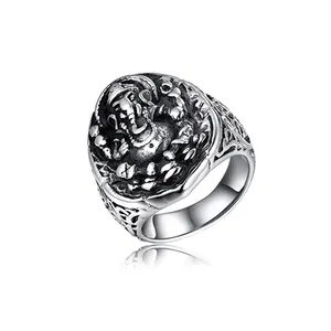Keiyue thailand wholesale handmade 925 thai silver men's ring jewelry handsome engraved ring
