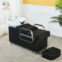 Professionnel Durable Design moderne Salon shampooing unité de lavage à contre-courant Station de lavage des cheveux inclinable évier en céramique tabouret réglable Spa