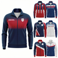 Veste de sport pour hommes coupe ajustée meilleure vente vêtements de sport en satin avec logo personnalisé 100% polyester vêtements de sport pour hommes vêtements de sport d'équipe