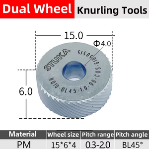 Stuka 15*6*4 AA HSS đơn knurling công cụ cho máy tiện <span class=keywords><strong>CNC</strong></span> ăn 30 ° Kim Cương 45 ° mô hình vuông - Product Image 3