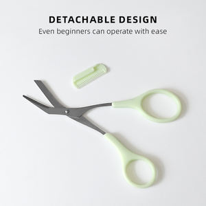 Recortador de Cejas Plegable, Herramienta de <span class=keywords><strong>Dermaplaning</strong></span>, Punta Puntiaguda de Acero Inoxidable, Depiladora Facial, Tijeras de Belleza - Product Image 2