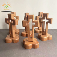 Pendentif chrétien personnalisé en bois croix bijoux sculpté artisanat cadeau Articles d'ameublement