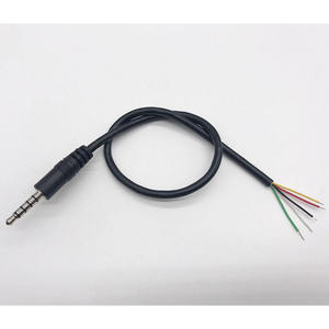 5极3.5毫米插孔音频线至开口端3.5毫米公Trrrs母插头28awg 5芯铝箔屏蔽0.3米音频辅助电缆 - Product Image 5