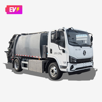 Camion compacteur de déchets électrique pur 4x2 Shacman EV Chassis 7m³ à chargement arrière pour la collecte des ordures et des déchets à vendre