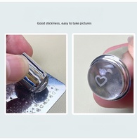 Mini tampon en silicone pour nail art avec racloir, doux, lavable, pour manucure française DIY, outil de transfert d'impression
