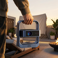 Projecteur intelligent C9 officiel sous licence N, portable, Wi-Fi, 4K, correction automatique de la distorsion trapézoïdale, Android 13, LCD 1080P, pour jeux et usage domestique, avec haut-parleurs intégrés, 300