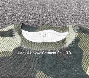 사용자 정의 와플 니트 스웻셔츠 풀 프린트 스트리트웨어 그래픽 면 대형 위장 열 긴 소매 셔츠 크루넥 남성 - Product Image 2