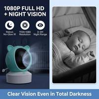 Moniteur bébé WiFi avec écran HD 5,0 pouces 1080P, vision nocturne 940nm, alarme pleurs, appel à une touche, application Tuya Smart Life, étanche IP65