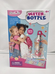 Set di Bottiglie d'Acqua in Metallo da Colorare (Tema SIRENA) per Bambini di 4-6 Anni - Product Image 2