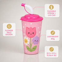 Gobelet portable en plastique OEM 500 ml avec couvercle et paille, sans BPA, réutilisable, écologique, pour usage extérieur – Meilleures ventes