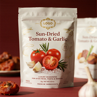 Sachet Doypack Premium de Qualité Alimentaire avec Fenêtre Transparente et Logo Personnalisé, Sac à Fermeture Éclair pour Emballage de Mélange d'Épices et d'Assaisonnements