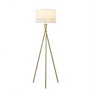 Lampe sur pied trépied Haq Decor, base en métal, abat-jour en lin blanc, design moderne, éclairage de bureau, LED blanc chaud 2700K, E26 - Product Image 1