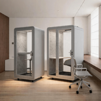 Cabine d'enregistrement vocale portable, studio insonorisé, pod de bureau absorbant le son pour podcasts et appels professionnels