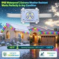 Controlador de Aplicaciones Programable, Luces Navideñas LED RGB RGBW de 48 V, 6 LED, para Exteriores, Resistentes al Agua IP68, Luces Puntuales Permanentes para Exteriores