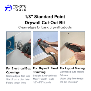 1/8 "มาตรฐานจุด drywall Zip bit-hss เกลียว upcut ด้านขวาเราเตอร์บิต-MAX 1" ความลึก-เหมาะกับ1/8 "COLLET - Product Image 3